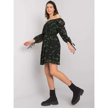 Dámské šaty Šaty LC SK 22K 3040.19P černá a zelená S