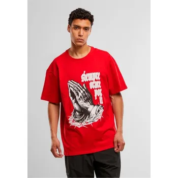 Pánské tričko MJG Heavy Oversized Tee - Pray for you - cityred 5XL