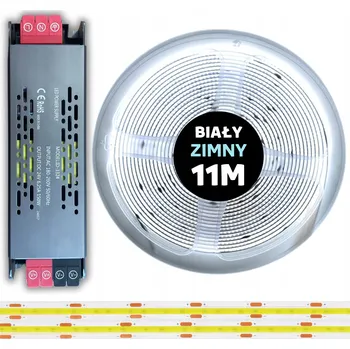 LED osvětlení SADA 11M LED COB pásek 480 diod 6000K studená bílá 24V 10W s napájecím zdrojem