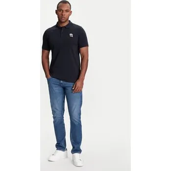 Pánská košile KARL LAGERFELD Polokošile 745710 553224 Tmavomodrá Regular Fit L