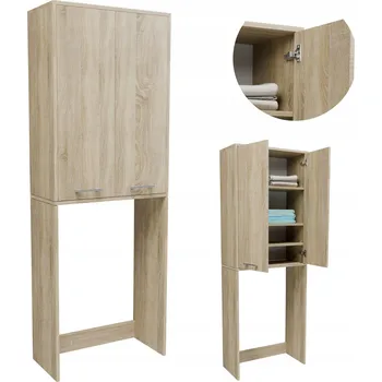 Koupelnový nábytek Koupelnová skříňka FIN180PEŁSO sonoma, skříňka nad pračku, stojící sloupek, regál