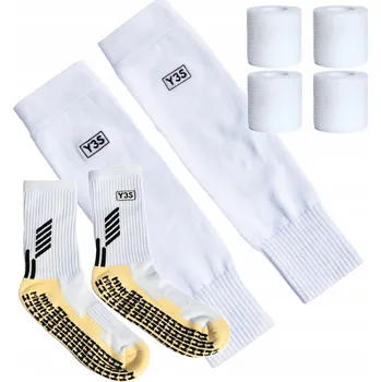 Pánské ponožky Fotbalové štulpny bez chodidel bílé ponožky 36-41 PÁSKY na ponožky 18m Y3S