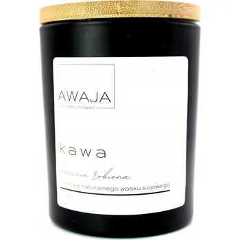 Svíčka Sójová svíčka káva – černá, vonná, ručně dělaná, dárek