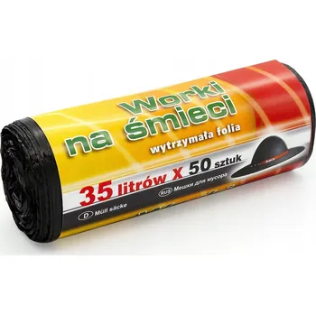 Pytle na odpadky Pytle na odpadky 35L Směsný odpad Černé pro třídění HDPE 50 ks