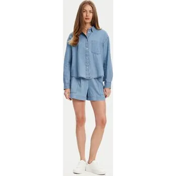 Pánská košile United Colors Of Benetton džínová košile 5DHJDQ07U Tmavomodrá Regular Fit L