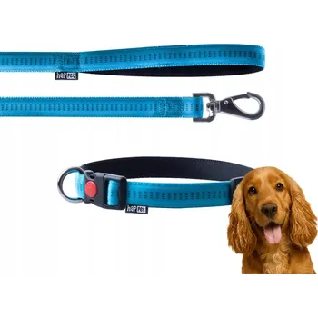 Obojek pro psa Vodítko + obojek pro psa Soft Style Happet tyrkysová L 2.0 cm