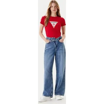 Guess Jeans T-Shirt W4YI04 J1314 Červená Slim Fit S