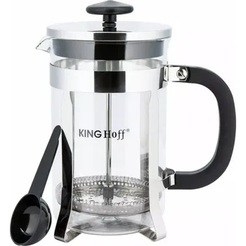Skleněný french press Kinghoff 349 ml na kávu a čaj