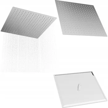 Sprchová hlavice Čtvercová chromová sprchová hlavice SLIM do sprchových koutů 40x40 cm