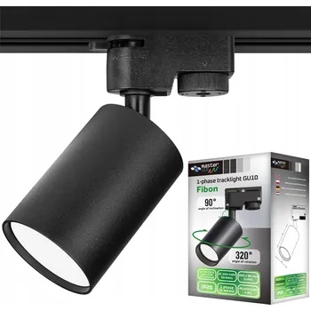 Lištový reflektor Masterled GU10 35 W černý 80 mm