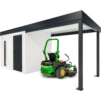 Zahradní domek GARDEON® Zahradní domek se světlíkem a přístřeškem na pravé straně 3 m x 2 m