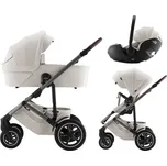 BRITAX Set kočárek Smile 5Z + hluboká korba + autosedačka Baby-Safe PRO Lux - Soft Taupe