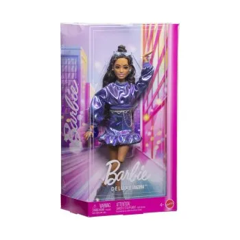 Panenka Barbie Deluxe modelka JFP42 Modré šaty