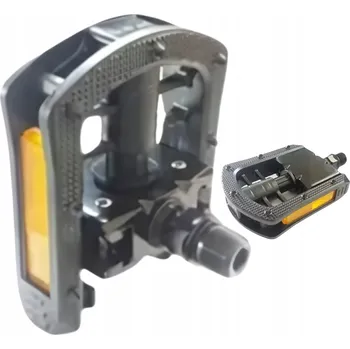 Pedál na kolo Platformové pedály PEDAŁ CITY SKŁ ALU/PLAST 9/16' Kuličková ložiska ČERNÉ FP-875A