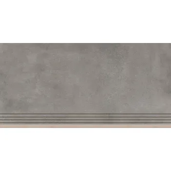 Dlažba Sepia graphite stopnica mat - schodovka rektifikovaná 29,7x59,7 šedá 167066