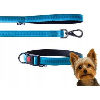 Obojek pro psa Vodítko + obojek pro psa Soft Style Happet tyrkysová S 1.0 cm