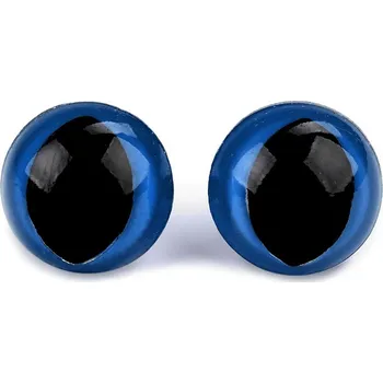 Oči s pojistkou 12 mm - kočičí modré