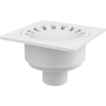 podlahová vpusť Alca Plast APV16 přímá 150 x 150 mm bílá