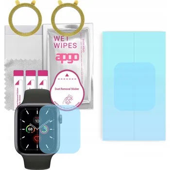 2x Hydrogelová ochranná Fólie apgo HD HQ FLEX pro Apple Watch 5 (44mm)