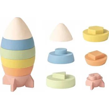 Hračka pro nejmenší Mac Toys Stohovací raketa tvary Ziro