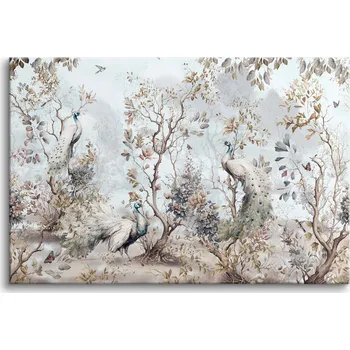 Obraz Obrazy na plátně obraz na zeď do obýváku stromy pávi ptáci 60x90cm