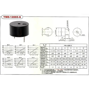 Síťový kabel Piezobzučák 12mm,napájení 10-14V/25mA