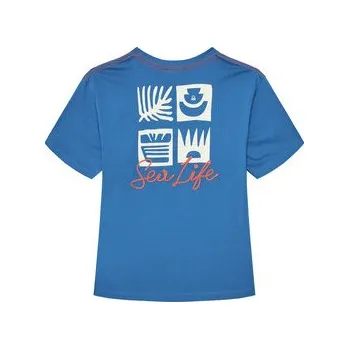 Pánské tričko United Colors Of Benetton T-Shirt 3I1XC10P4 Modrá Oversize 168