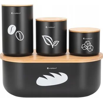 chlebník Chlebník sada Elitehoff černý kovový