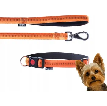 Obojek pro psa Vodítko + obojek pro psa Soft Style Happet oranžová S 1 cm