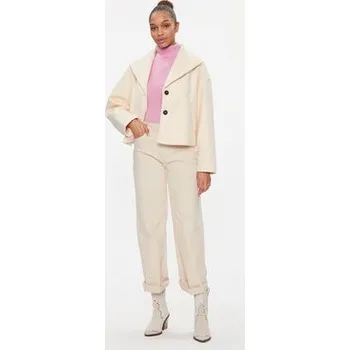 Dámský kabát Noisy May Kabát pro přechodné období Halston 27028853 Béžová Loose Fit XS