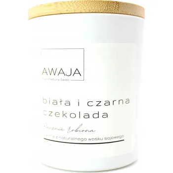 Svíčka SÓJOVÁ SVÍČKA S BÍLOU A ČERNOU ČOKOLÁDA