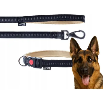 Obojek pro psa Vodítko + obojek pro psa Soft Style Happet černá XL 2.5 cm
