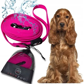 Vodítko pro psa Vodítko pro psa, voděodolné treningové vodítko městské PVC, 5M, růžové