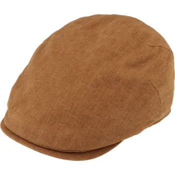 Čepice Fiebig - Headwear since 1903 Pánská lněná letní bekovka - Fiebig since 1903 - skořicova (UV filtr 50, ochranný faktor) Velikost: 55 cm (S)