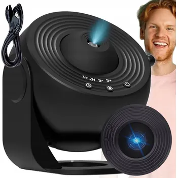 Lampička Projektor lampa GALAXIA černá