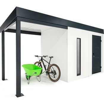 Zahradní domek GARDEON® Zahradní domek se světlíkem a přístřeškem na levé straně 3 m x 2 m