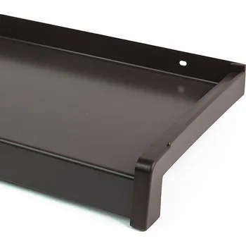 Parapet Venkovní hliníkové tažené parapety nos 40 mm - hnědý lak RAL8019 lesk Hloubka: 180