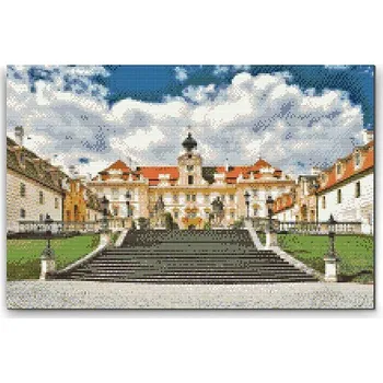 Diamantové malování Painting Queens Diamantové malování Zámek Valtice, 80 × 120 cm, s rámem, hranaté