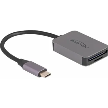 Čtečka paměťových karet Čtečka karet DeLOCK USB Type-C pro paměťové karty SD nebo Micro SD, čtečka karet