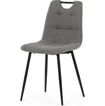 Jídelní židle Jídelní židle FRIZEL, šedá látka + vyzvednutí ZDARMA