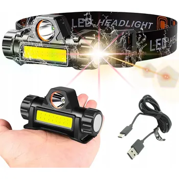 Bezpečnostní kamera ČELOVKA LED pro BĚHÁNÍ, CYKLISTIKU, SPORTOVNÍ, NABÍJECÍ, VODĚODOLNÁ