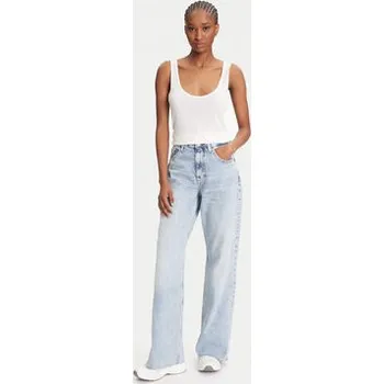 Dámská móda Calvin Klein Top LV044C345G Écru Regular Fit XXS