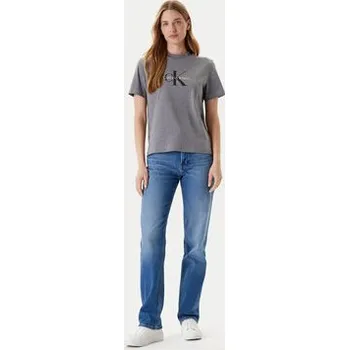 Pánské tričko Calvin Klein Jeans T-Shirt Hero Classic LV047B865G Šedá Regular Fit M