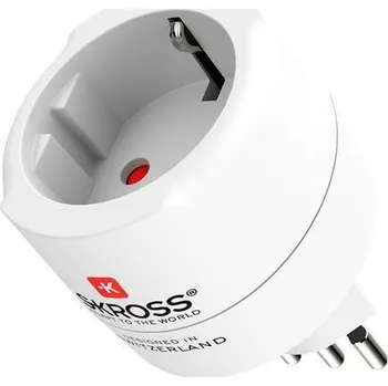 Cestovní adaptér Cestovní adaptér, bílá, Švýcarsko / Itálie / Brazílie, uzemněný, SKROSS 1.500272/-E