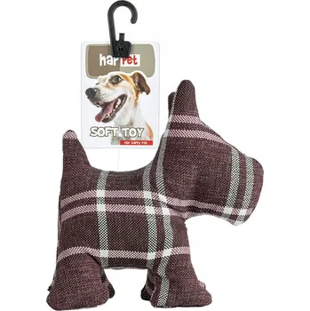 Hračka pro psa Plyšová Hračka pro psa Happet Látkový teriér Happet červená kostka