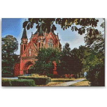 Diamantové malování Painting Queens Diamantové malování Břeclav Kostel Panny Marie 2, 80 × 120 cm, s rámem, hranaté