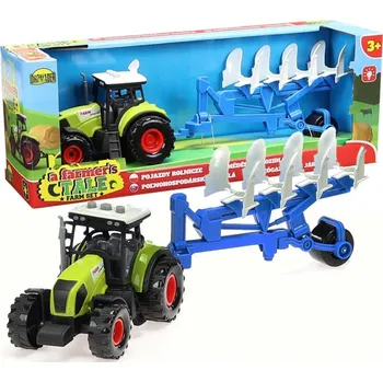 autíčko Traktor se světly a zvukem + pluh