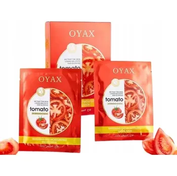 Pleťová maska PLEŤOVÁ MASKA V PLÁTKU S VÝTAŽKEM Z RAJČETE ROZJASŇUJE PIGMENTOVÉ SKVRNY