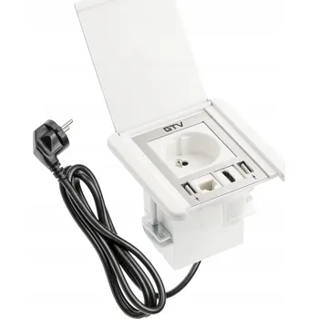 Elektrická zásuvka Elektrická Zásuvka na pracovní desku GTV bílá