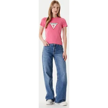 Pánské tričko Guess Jeans T-Shirt W4YI04 J1314 Růžová Slim Fit M